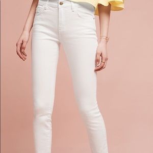 Pilcro (Anthropology) Script Skinny Jeans in White